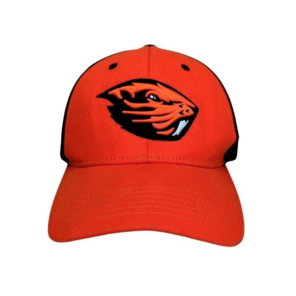 Oregon State Beavers Hat OSU Adjustable Snap back Embroidered Beaver Orange Cap - Picture 1 of 6